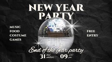 new year party invitation for social media post template