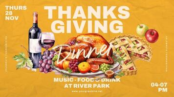thanksgiving invitation for twitter post template