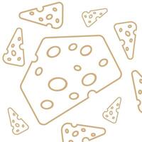 seamless pattern of cheese background vector