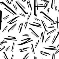 Seamless pattern with black pencil brushstrokes vector