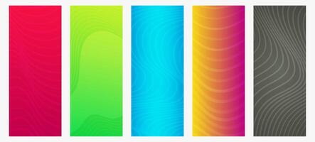 Modern colorful gradient background with wave lines vector