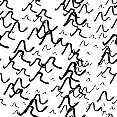Seamless pattern with sketch squiggle