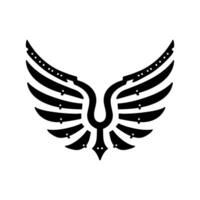 Design wing with a unique style in a minimalist artistic format vector