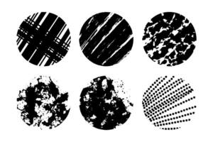 Set of Abstract Round, Hand drawn doodle shapes. vector