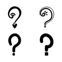 Doodle Question Mark, Sign and Symbol for Design, Presentation or Website elements. vector
