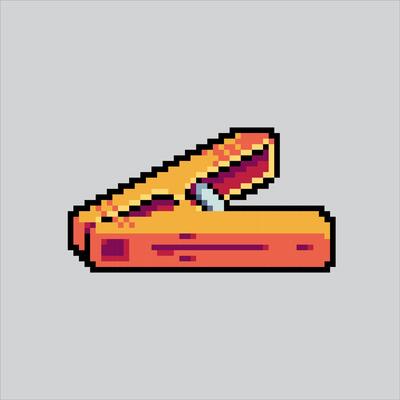 Pixel art illustration Clothes Pin. Pixelated Laundry Pin. Clothes Pin Laundry pixelated for the pixel art game and icon for website and game. old school retro.