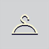 Clothes Hanger. Pixelated Fashion Hanger. Clothes Hanger Fashion pixelated for the pixel art game and icon for website and game. old school retro. vector