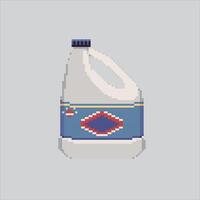 illustration Bleach Bottle. Pixelated Laundry Cleaner. Bleach Laundry Cleaner Bottle pixelated for the pixel art game and icon for website and game. old school retro. vector