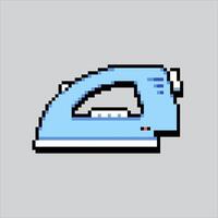 Iron Laundry. Pixelated Clothes Iron. Clothes Iron Laundry pixelated for the pixel art game and icon for website and game. old school retro. vector