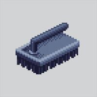 Clothes Brush. Pixelated Washing Brush. Clothes Washing Brush Laundry pixelated for the pixel art game and icon for website and game. old school retro. vector