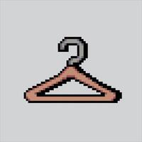 Pixel art illustration Clothes Hanger. Pixelated Fashion Hanger. Clothes Hanger Fashion pixelated for the pixel art game and icon for website and game. old school retro. vector