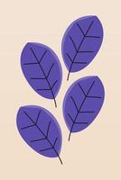 Abstract Botanical Flower Illustration Background Art Print vector