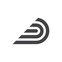 Letter D logo design template vector