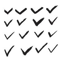 Set of checklist symbol hand drawn isolated on white background vector