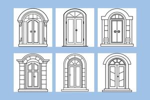 Door on white background vector