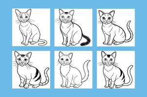 Cat in a single picture. vector