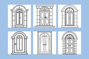 white background door design vector