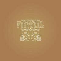 Fantasy Football Logo with golden background vector