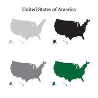 USA Map, map isolated on United states map. Dotted USA Map vector