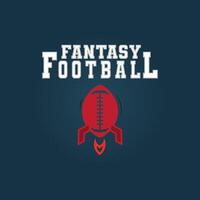 Fantasy Football Logo with rocket ball vector