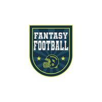 Fantasy Football Logo isolated in white vector
