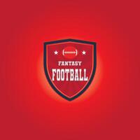 Fantasy Football Logo isolated in red background vector