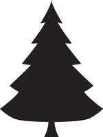 Christmas tree silhouette vector