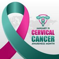 the world is shown with a pink and green ribbon vector