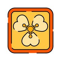 Traditional Japanese Pattern Icon Illustration with soft colour palette in flat design style Perfect for cultural designs and illustrations. vector