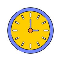 Clock Icon Illustration with bright colour palette in flat design style for Business and Office theme design. vector