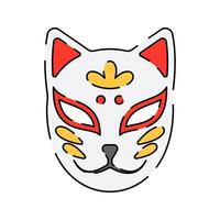 Maneki Neko Icon Illustration with soft colour palette in flat design style Perfect for cultural designs and illustrations. vector