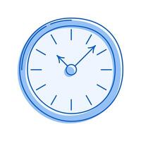 Clock Icon Illustration with pastel colour palette in doodle style perfect for Finance and Achievements theme design. vector