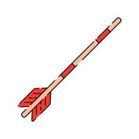 Japanese Arrow Icon Illustration with soft colour palette in flat design style Perfect for cultural designs and illustrations. vector