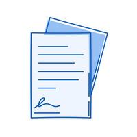 Document Icon Illustration with pastel colour palette in doodle style perfect for Finance and Achievements theme design. vector