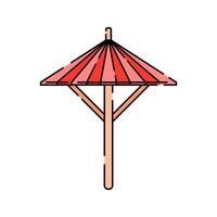 Japanese Parasol Icon Illustration with soft colour palette in flat design style Perfect for cultural designs and illustrations. vector