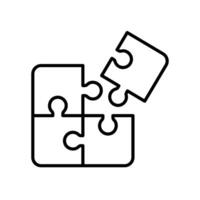 Jigsaw puzzle icon for creativity games vector