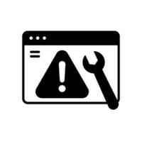 Error fix icon on website page vector