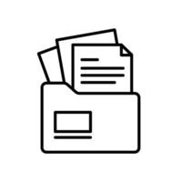 Documentation icon with folder containing files vector