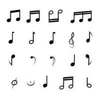 Music Notes icon and symbol Set art vector