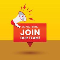 Join Our Team design with spiker vector