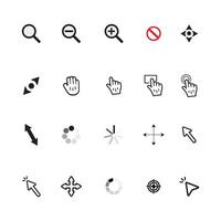 Click with Style Modern Mouse Pointer Icons vector