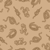 Outline Bunch of Rope Seamless Pattern illustration Design vector