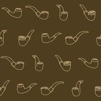 Outline Collection of Smoking Pipe Seamless Pattern illustration Design vector