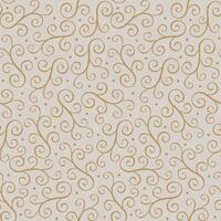 Seamless Christmas Swirls Scroll Pattern On Ivory Background vector