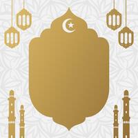 Elegant Islamic background with copy space area for text vector