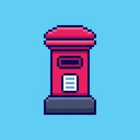 Pixel art Post Box Icon game asset design vector