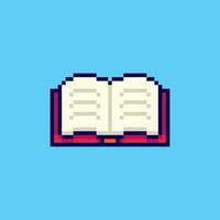 Pixel art Open Book Icon game asset design vector