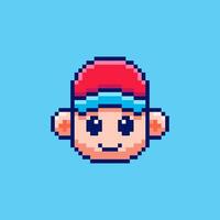 Pixel art Boy Character game asset design vector