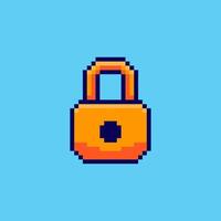 Pixel art Padlock Icon game asset design vector