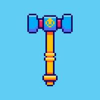 Pixel art Toy Hammer game asset design vector